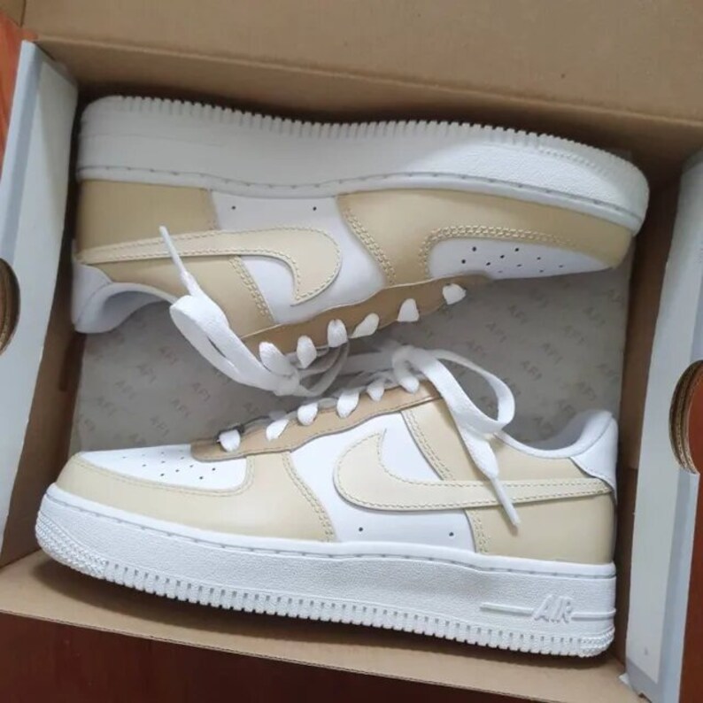 Custom air force 1 CREAM-BEGIE / Nike air force 1 | Etsy