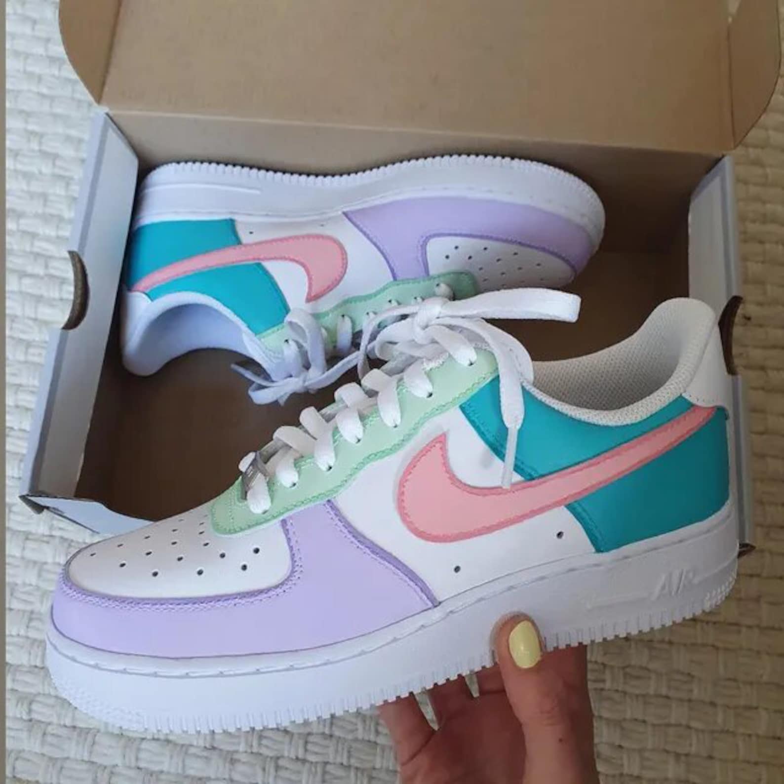 white air force 1 with yellow tick
