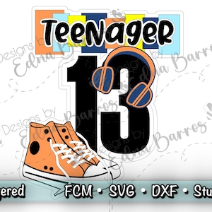 13.Geburtstags-Kuchen-Deckel für Teenager, 13