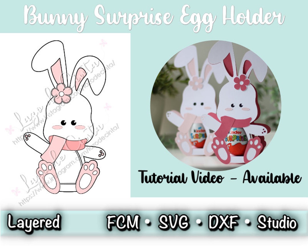 Bunny Egg Holder SVG | Kids - Easter - Rabbit - Surprise Egg ...