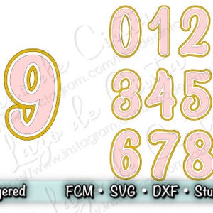 Layered Numbers SVG | Numbers - Layers - Age - Birthday - Party - Celebration | Cut Files in: SVG - DXF - ScanNcut File - Silhouette Studio