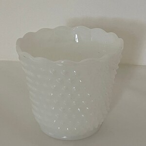 Fenton Hobnail Milk Glass Vase