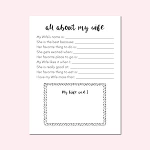 Questionário da esposa para o dia das mães, cartão engraçado para o dia das mães para a esposa, cartão engraçado para o dia das mães do marido, cartão para o dia das mães para impressão