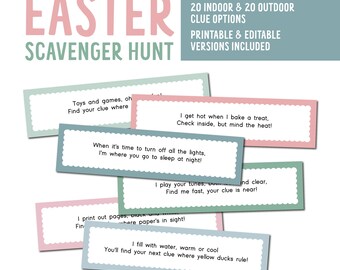 Easter Scavenger Hunt for Kids Indoor Easter Egg Treasure Hunt Game Printable Kids Easter Game Outdoor Easter Game Printable