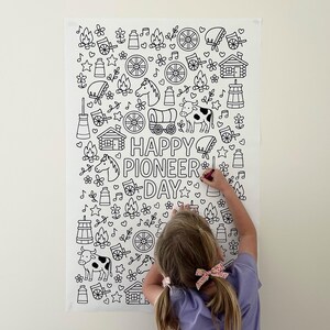 Pioniertag Malseite, LDS Pioniertag Kinder Aktivität, druckbare Pionier Mal Poster, Pioniertag Party, 24.Juli druckbar