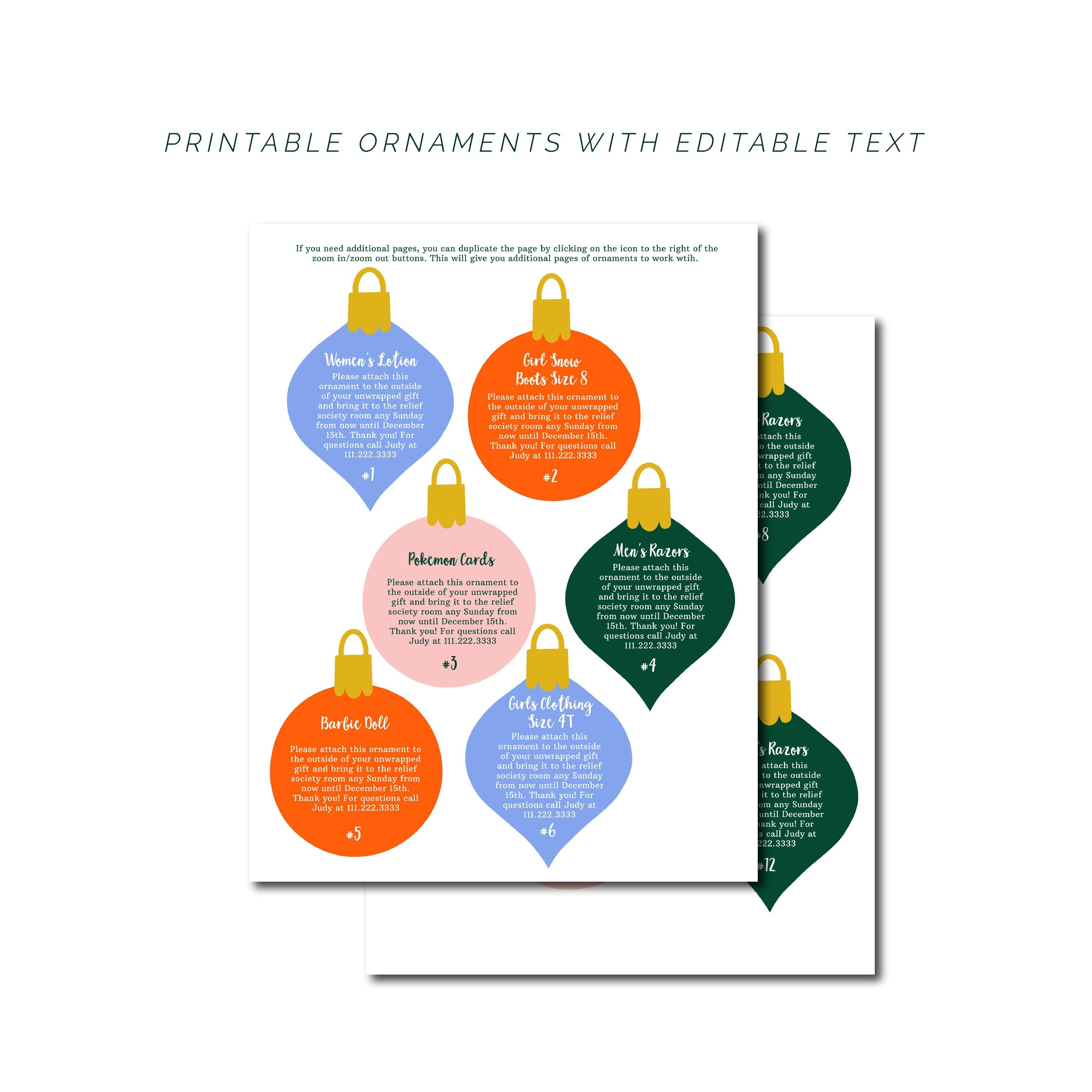 Giving Tree Tags | Angel Tree Flyer | Editable Template | Printable ...