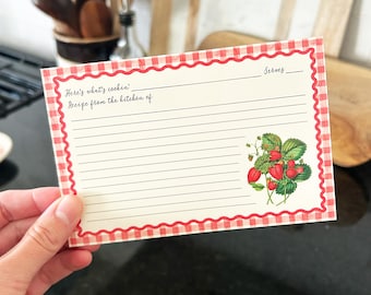 Tarjetas de recetas vintage en blanco / imprimibles. Regalo retro para la cocina, ideal para Navidad, Día de la Madre o cumpleaños.