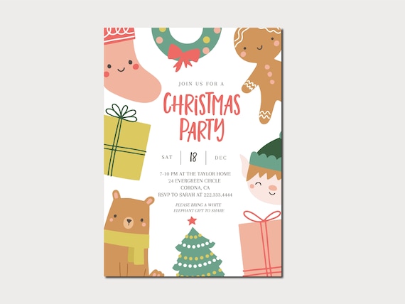 Invitacion Navidena Para Ninos Plantillas Para Crear Invitaciones De