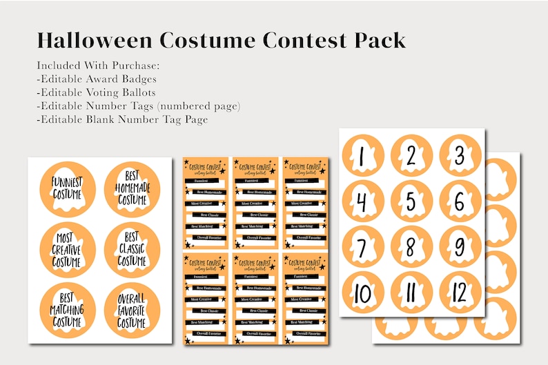 Halloween Costume Contest Kit | Printable Halloween Costume Contest ...