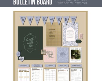 Walk with Me LDS Young Women Bulletin Board 2026 Youth Theme Kit Moses 6:34