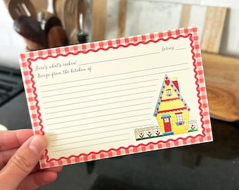 Tarjetas de recetas vintage en blanco / imprimibles. Regalo retro para la cocina, ideal para Navidad, Día de la Madre o cumpleaños.