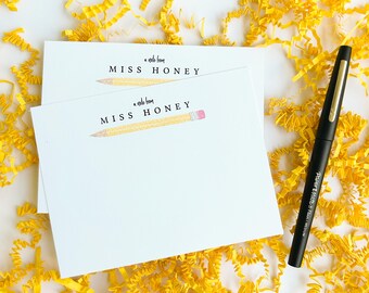 Printable Personalized Teacher Stationery, Editable Teacher Appreciation Gift, School Supplies Note Card, EDITABLE PRINTABLE