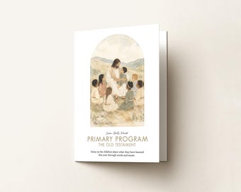 LDS Primary Program Printable Sacrament Meeting Program, Primary Presentation Program 2026 Old Testament Editable Program Template