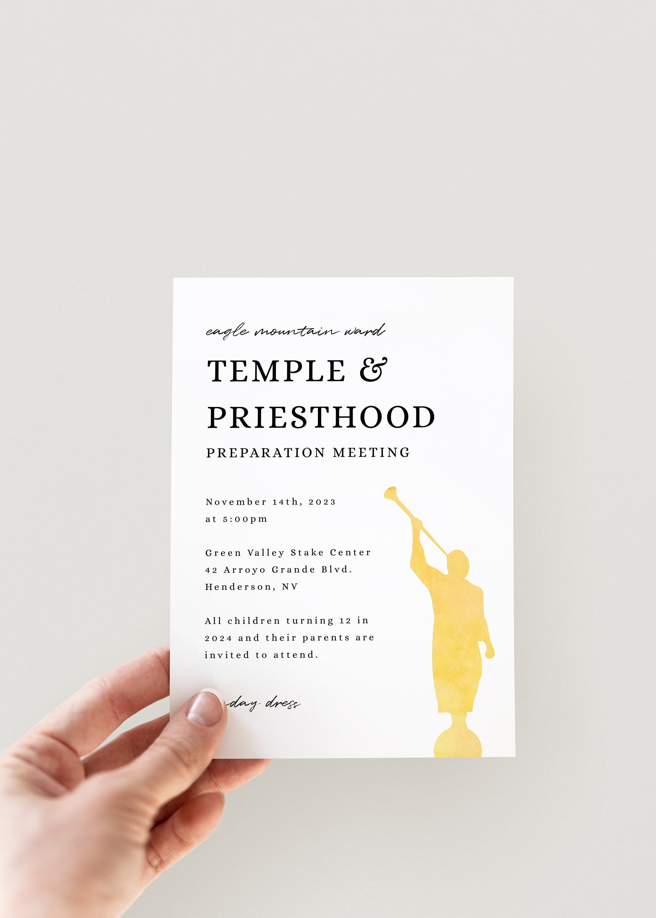 Temple and Priesthood Preview Invitation | LDS Temple &amp; Priesthood Preview | Editable Template ...