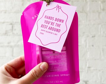 Etiqueta imprimible para regalo de San Valentín con desinfectante de manos. "Sin duda, eres el mejor". Regalo para maestros.