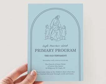 LDS Primary Program Invitation Printable, Colorful Church Kids Sacrament Flyer Pdf, Latter Day Saints Ward Bulletin, Instant Download