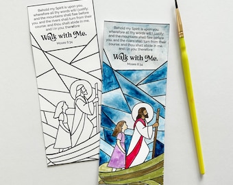 Marcador del tema de la Juventud SUD 2026: Actividad para colorear "Camina conmigo" (Descarga digital)