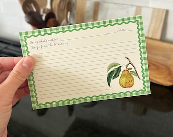 Tarjetas de recetas vintage en blanco / imprimibles. Regalo retro para la cocina, ideal para Navidad, Día de la Madre o cumpleaños.