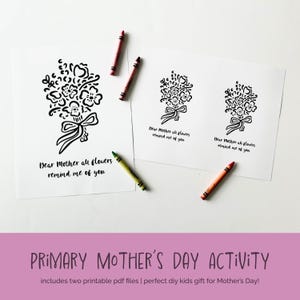 Página para colorear imprimible del Día de la Madre Actividad de la Primaria SUD Descarga instantánea en PDF Tarjeta de regalo para niños Etiqueta de regalo Actividad de la Primaria SUD