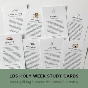 Jeu de cartes d'étude de la semaine sainte des SDJ Cartes imprimables du compte à rebours de l'Avent Histoire de Pâques Cartes des Écritures saintes de Pâques Cartes histoire de Pâques à téléchargement immédiat
