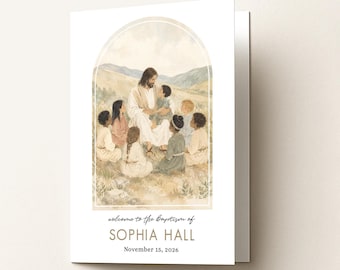 LDS Baptism Program Gender Neutral | Editable Program Template | LDS Baptism Program Printable