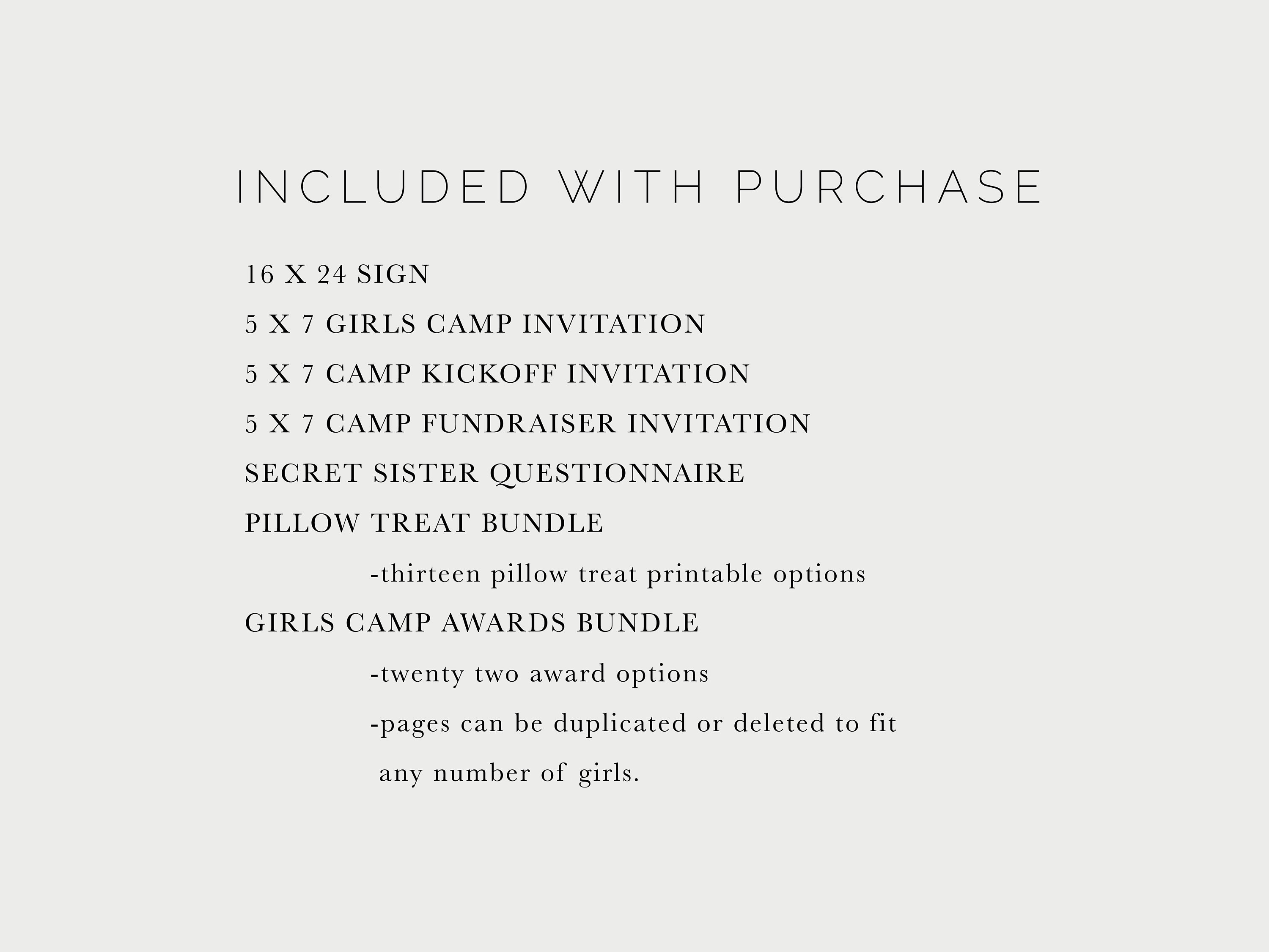 LDS Girls Camp Bundle Young Women's Camp Printables - Etsy
