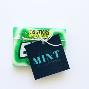 Young Women Girl&#39;s Camp Pillow Treats | Mint Gum Gift Tag | Instant Download Extra Gum Gift Tag for LDS Girls Camp