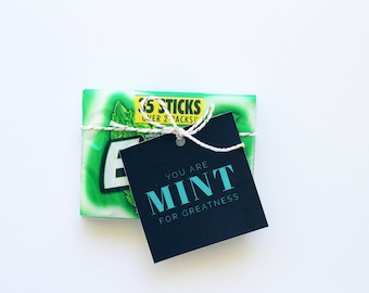 Young Women Girl's Camp Pillow Treats | Mint Gum Gift Tag | Instant Download Extra Gum Gift Tag for LDS Girls Camp