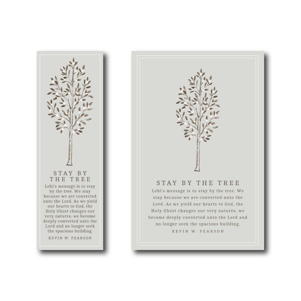 Tree of Life Printable Bookmark & 4X6 Handout | LDS Tree of Life Handout | Primary, Relief Society, or Young Women's Sunday Lesson Handout