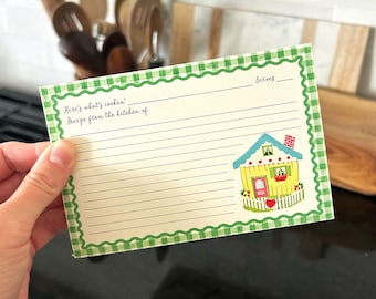 Tarjetas de recetas vintage en blanco / imprimibles. Regalo retro para la cocina, ideal para Navidad, Día de la Madre o cumpleaños.