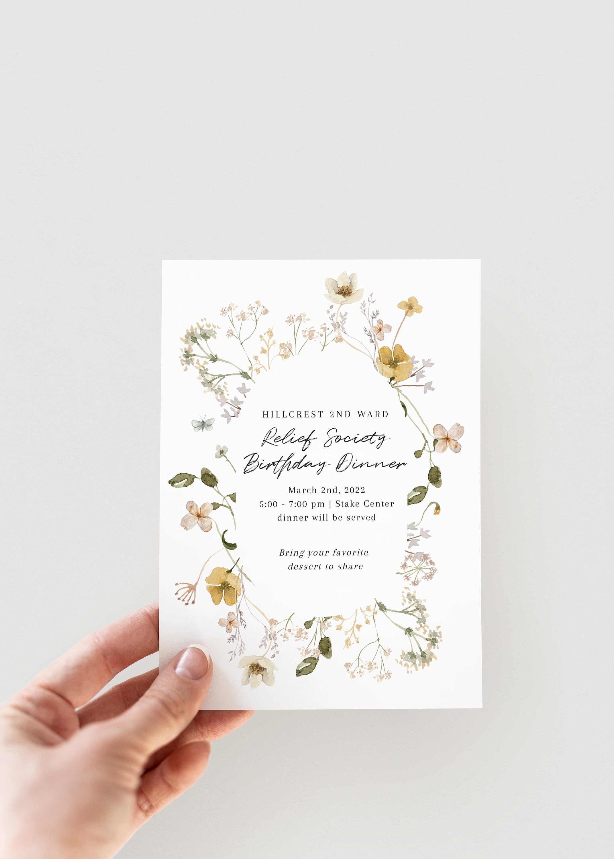 Relief Society Birthday Celebration Invitation | Relief Society ...