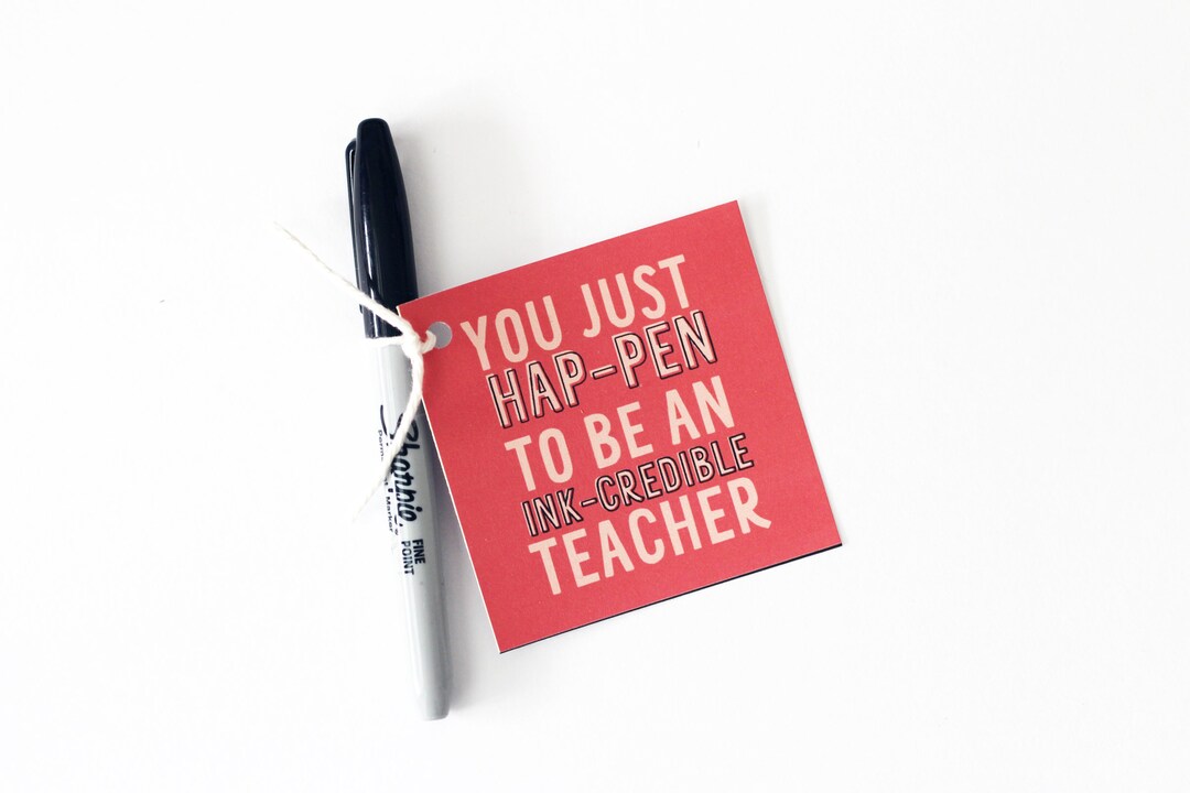 Pen Teacher Appreciation Tags Staff Appreciation Pen Gift Tag Pen Teacher Appreciation Tags Staff Appreciation Pen Gift Tag