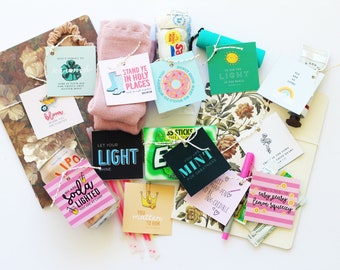 Young Women Girl's Camp Pillow Treat Bundle | Large Gift Tag Bundle | Instant Download Gift Tags for LDS Girls Camp Gift