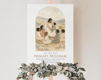 LDS Primary Program Foyer Sign, Editable Church Presentation Poster, Latter Day Saint Ward Foyer Flyer