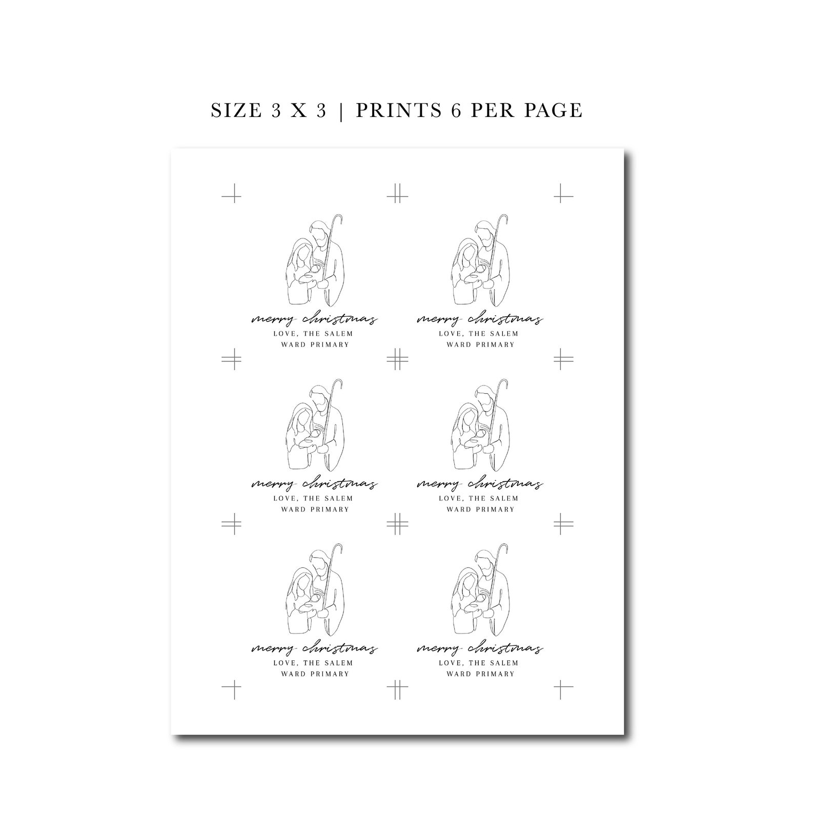 Nativity Christmas Gift Tag Religious Christmas Tag LDS Primary Gift ...