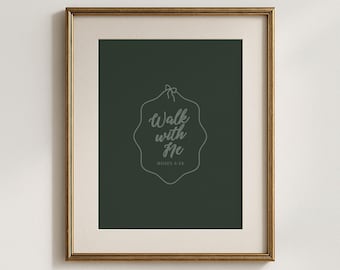 Walk with Me LDS Young Women Posters 2026 Youth Theme Moses 6:34 | Editable handout for Women's Presidency, Sunday Lesson, Young Women Gift
