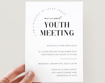2024 LDS Youth Theme |  Annual Youth Meeting Invitation | LDS Youth 2024 Theme | I Am a Disciple of Jesus Christ | LDS Youth Invite