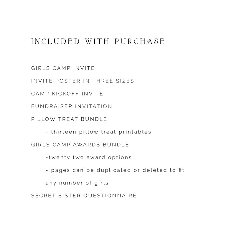 LDS Girls Camp Bundle Young Women's Camp Printables Eras Girls Camp LDS ...