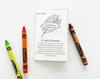 Minilibro para colorear de Semana Santa para niños - Actividad de la Primaria SUD (PDF imprimible)