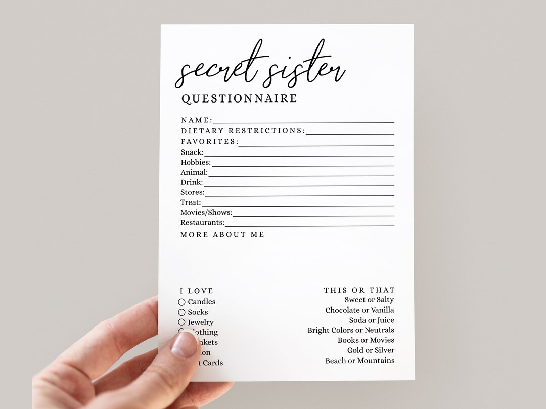 secret-sister-questionnaire for Free Printable Secret Sister Questionnaire Secret Sister Questionnaire for Free Printable Secret Sister Questionnaire