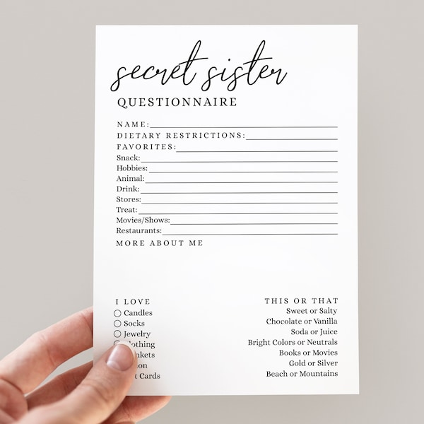 Secret Sister - Etsy