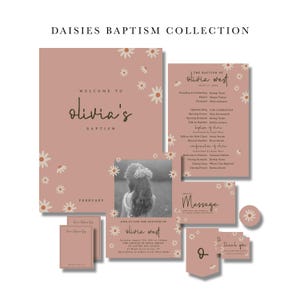 LDS Baptism Bundle | Girls LDS Baptism Kit | Baptism Printables | Daisies Baptism Decor | Daisy LDS Baptism Decor