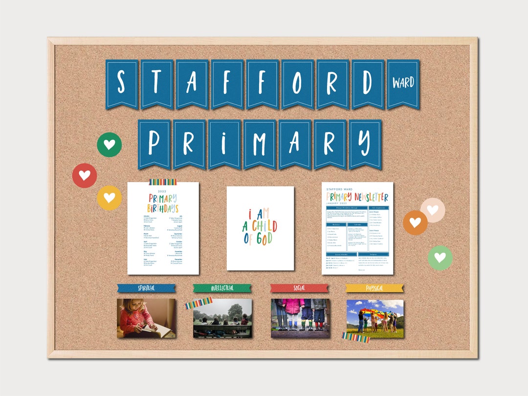 LDS Primary Bulletin Board Kit 2022 Primary Primary Etsy