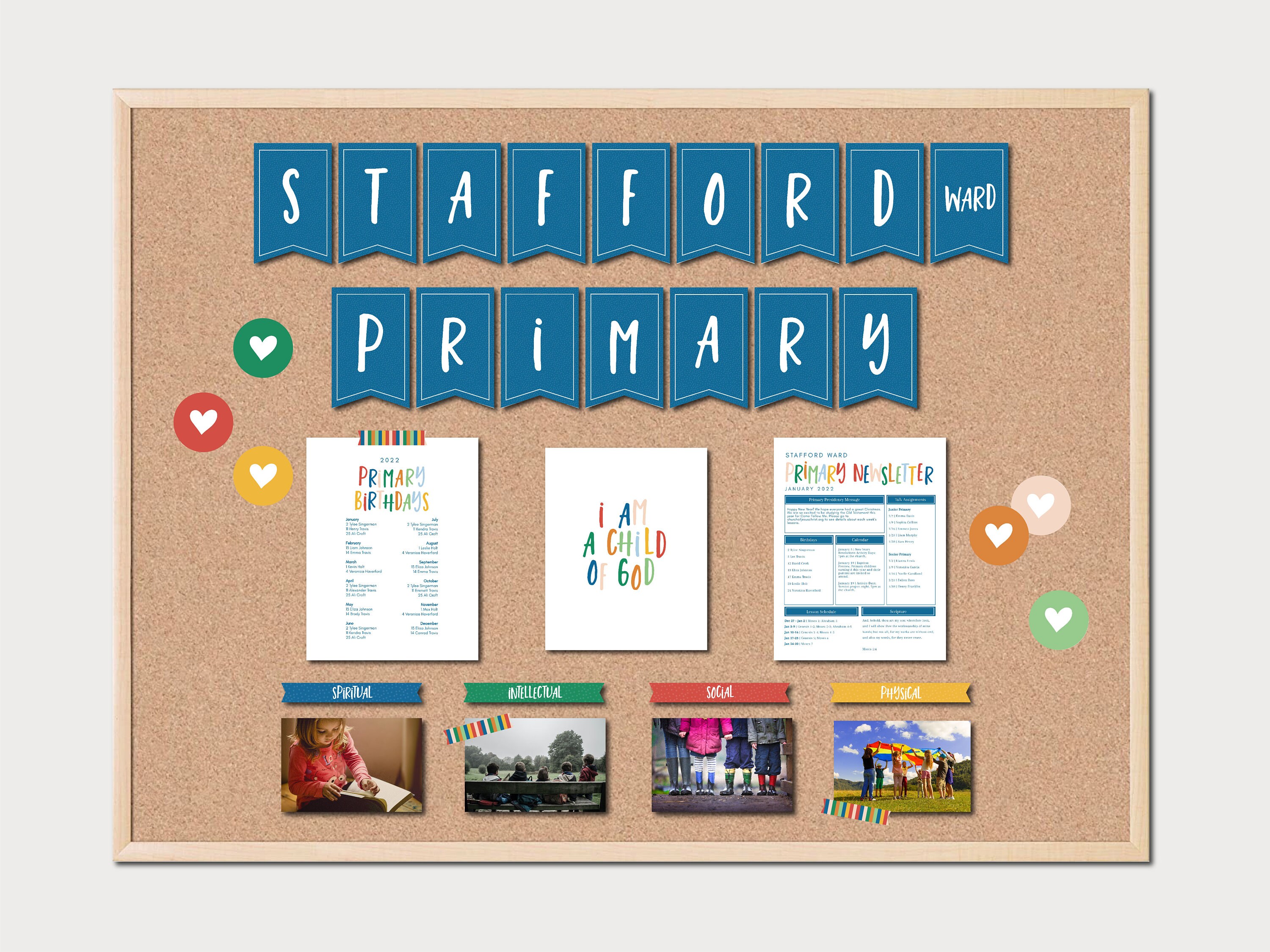 LDS Primary Bulletin Board Kit 2022 Primary Primary Etsy