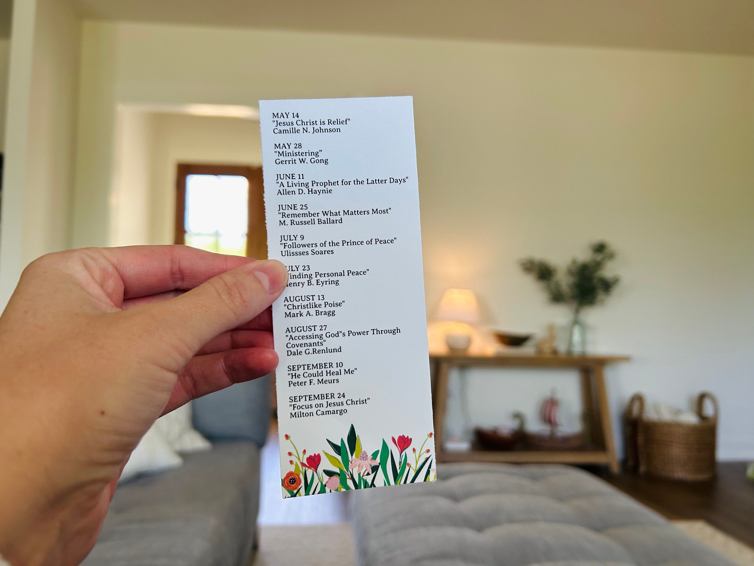 Relief Society Lesson Printable Bookmark LDS Relief Society Lesson