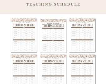 LDS Relief Society New Teaching Schedule Template | Printable Relief Society Binder Download | Sunday Lesson Schedule