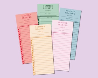 Summer Reading Log Bookmark | Book Reading Chart for Kids | Reading Checklist | Kids Reading Tracker | Summer Reading Challenge Reward Chart
