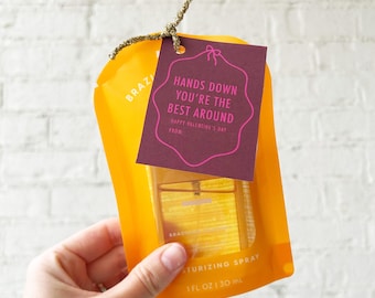 Etiqueta imprimible para regalo de San Valentín con desinfectante de manos. "Sin duda, eres el mejor". Regalo para maestros.