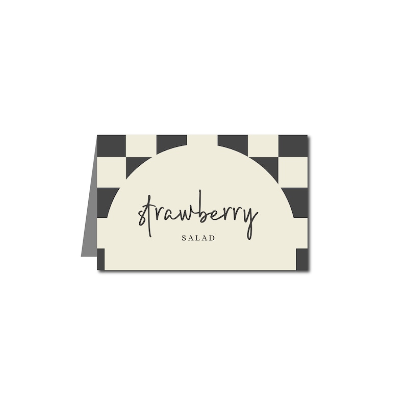 Editable Checkerboard Food Labels | Baby Shower Food Cards | Tent Card ...