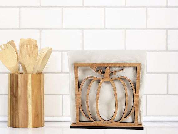 Wood Pumpkin Napkin Holder